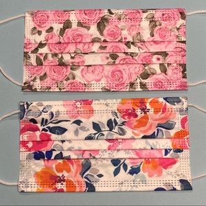 Box of 50 Flowers Disposable Face Masks